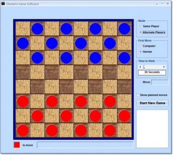 Checkers Game Software screenshot