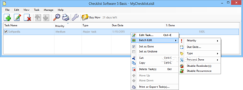 Checklist Software screenshot