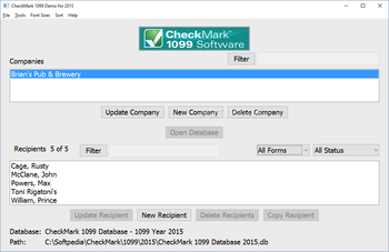 CheckMark 1099 screenshot