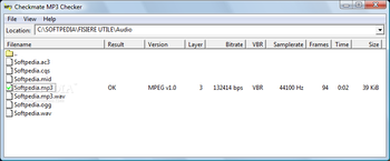 Checkmate MP3 Checker screenshot
