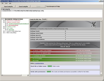 CheckMyConfig screenshot 2