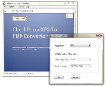 CheckPrixa XPS To PDF Converter screenshot