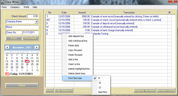 CheckWriter screenshot