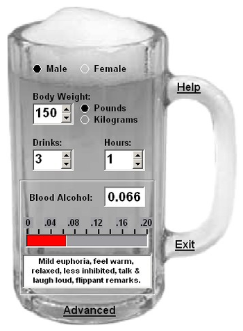 Cheers! Blood Alcohol Calculator screenshot