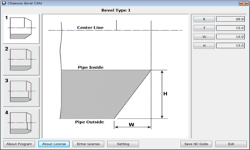 Cheewoo Bevel CAM screenshot