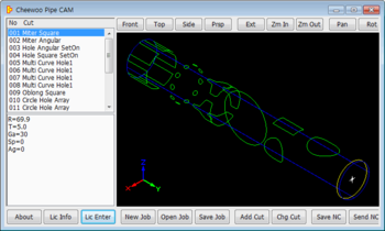 Cheewoo Pipe CAM screenshot