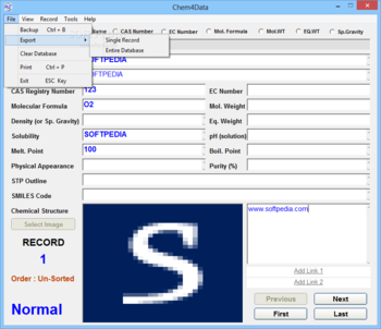 Chem4Data screenshot 2