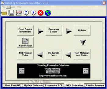 ChemEng Economics Calculator screenshot