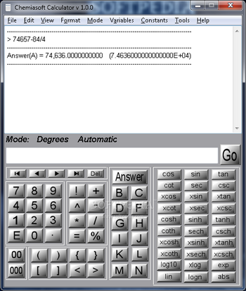 Chemiasoft Calculator screenshot
