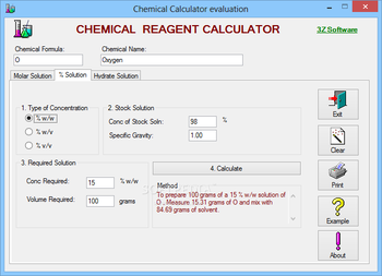 Chemical Reagent Calculator screenshot 2