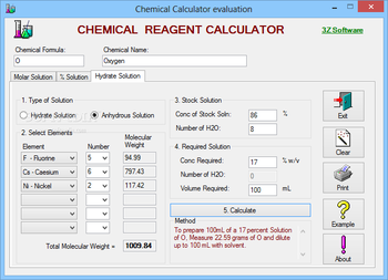 Chemical Reagent Calculator screenshot 3