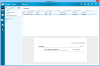 Cheque Printer screenshot