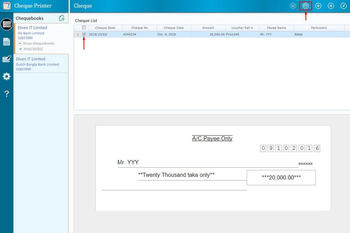 Cheque Printer screenshot