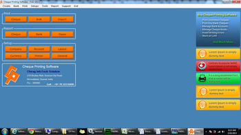 Cheque Printing Plus Free Edition screenshot