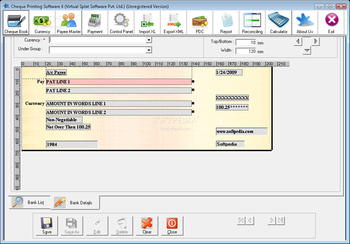 Cheque Printing Software screenshot