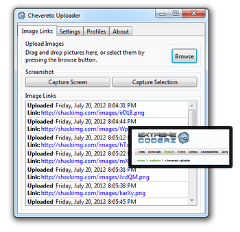 Chevereto Universal Uploader screenshot