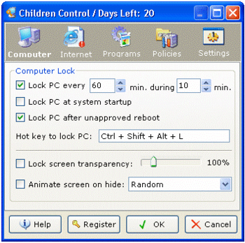 Children Control screenshot