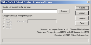 Chilkat Zip Self-Extractor screenshot