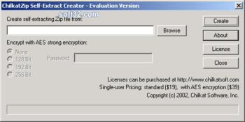 Chilkat Zip Self-Extractor screenshot 2