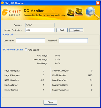 Chily DC Monitor screenshot