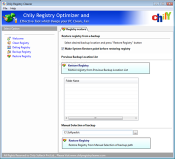 Chily Registry Cleaner screenshot 4
