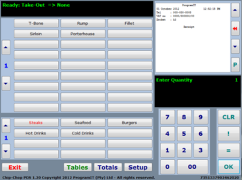 Chip-Chop Restaurant POS screenshot