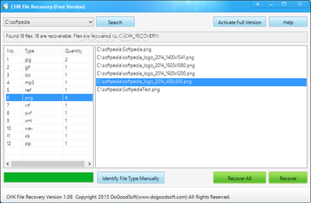 CHK File Recovery screenshot