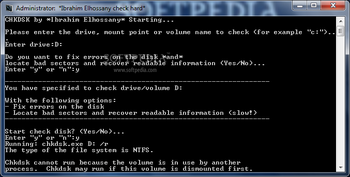 CHKDSK screenshot