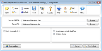 CHM-2-Word Converter screenshot