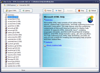 CHM To Exe screenshot