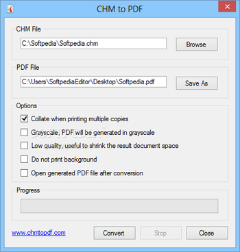 CHM to PDF screenshot