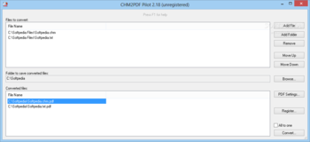 CHM2PDF Pilot screenshot