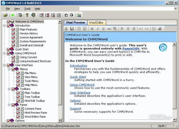 CHM2Word screenshot 2