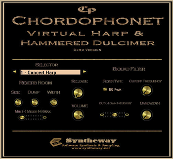 Chordophonet Virtual Harp & Hammered Dulcimer screenshot