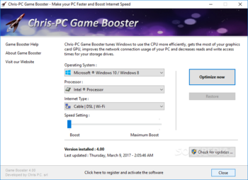 Chris-PC Game Booster screenshot