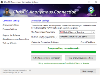 ChrisPC Anonymous Connection screenshot 2