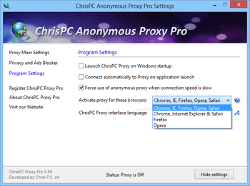 ChrisPC Anonymous Proxy Pro screenshot 4