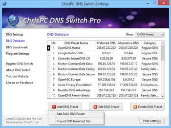 ChrisPC DNS Switch Pro screenshot 2
