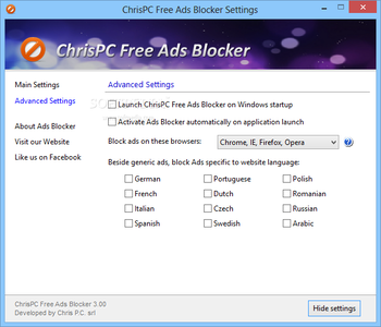 ChrisPC Free Ads Blocker screenshot 2