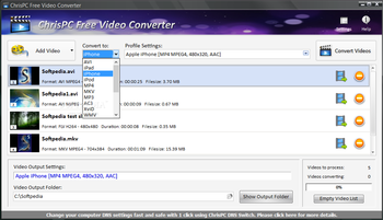 ChrisPC Free Video Converter screenshot