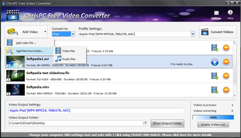 ChrisPC Free Video Converter screenshot 2