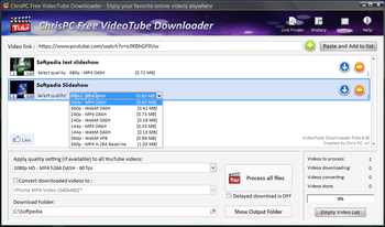 ChrisPC Free VideoTube Downloader screenshot