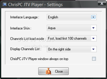 ChrisPC JTV Player screenshot 3