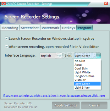 ChrisPC Screen Recorder screenshot 10