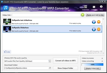ChrisPC YTD Downloader MP3 Converter screenshot