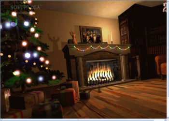Christmas Fireplace 3D Screensaver screenshot