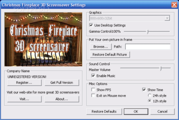 Christmas Fireplace 3D Screensaver screenshot 3