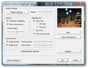 Christmas Holiday 3D Screensaver screenshot 2