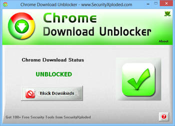 Chrome Download Unblocker (formerly Chrome Malware Alert Blocker) screenshot