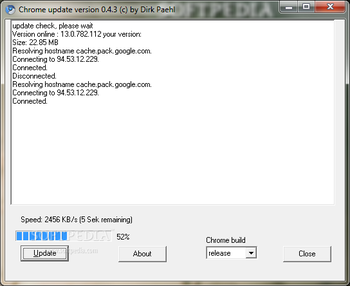 Chrome Update screenshot